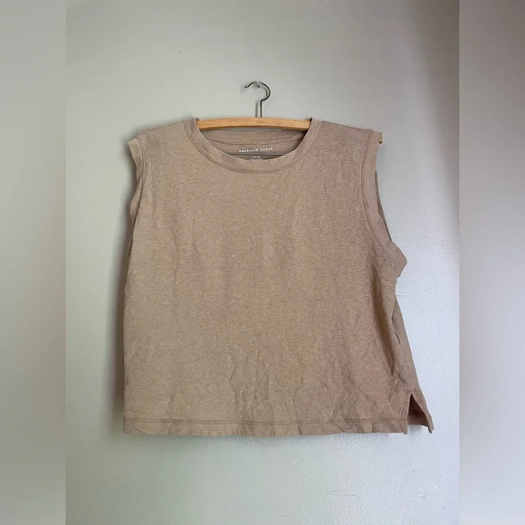 American Eagle Tan Cropped Tank - Picture 1 of 3